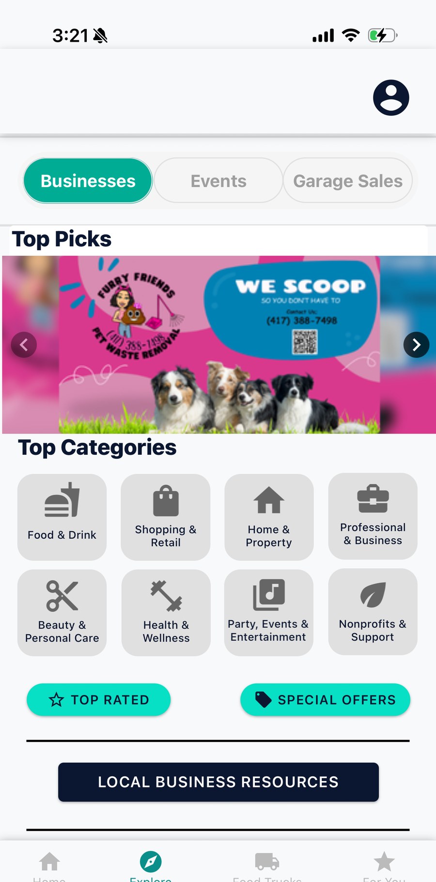 BrightLoop Local business directory and categories